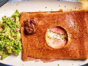 Galette Henri : raclette et jambon sec