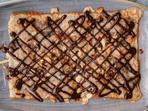 Crêpe chocolat banane amandes