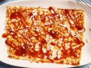 Crêpe caramel amandes caramélisées