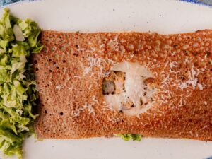 Galette césar: poulet parmesan